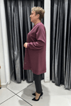 Selma Büyük Beden Taş İşlemeli Nervürlü Premium Oysho Kumaş Tunik