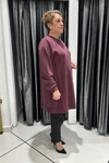 Selma Büyük Beden Taş İşlemeli Nervürlü Premium Oysho Kumaş Tunik