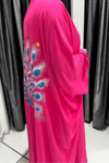 Selma Büyük Beden Tavus Kuşu Desenli Kimono
