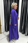 Selma Büyük Beden Tavus Kuşu Desenli Kimono