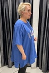 Selma Büyük Beden Yaprak Desenli T-Shirt