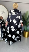 Selma Büyük Beden Zarif Çiçek Desenli  Elbise