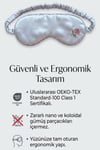 %99.9 Saf Gümüş Kaplı %100 İpek Saten Uyku Maskesi Göz Bandı (Oeko-Tex Sertifikalı Göz Maskesi)