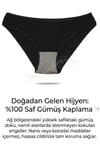 Silver Touch Saf Gümüş Dokulu Kadın Siyah Slip Sillage Külot