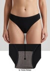 Silver Touch Saf Gümüş Dokulu Kadın Siyah Slip Sillage Külot