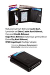 Otomatik Mekanizmalı Kartlık Cüzdan Alüminyum Mekanizmalı Anti RFID Özellikli