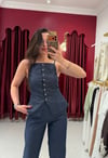 Düğmeli denim bluz