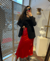 KIRMIZI SATEN MAXI ETEK