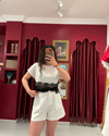 Mini yüksek bel kumaş şort