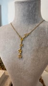Çelik Gold Renk Çiçekli Y Kolye 40+5cm