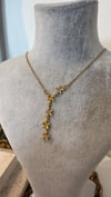 Çelik Gold Renk Çiçekli Y Kolye 40+5cm