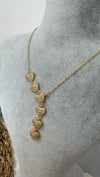 Çelik Gold Renk Kalpli Y Kolye 40+5cm