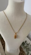 Çelik Gold Renk Külçe Uçlu Kolye 45+7cm