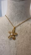 Çelik Gold Renk Papatya Uçlu Kolye 40+5cm