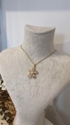 Çelik Gold Renk Papatya Uçlu Kolye 40+5cm