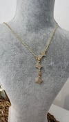 Çelik Gold Renk Yıldızlı Y Kolye 40+5cm