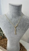 Çelik Gold Renk Yıldızlı Y Kolye 40+5cm