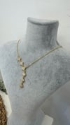 Çelik Gold Renk Yonca Y Kolye 40+5cm