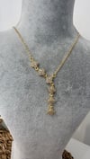 Çelik Gold Renk Yonca Y Kolye 40+5cm