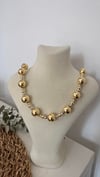 İthal Gold-Gümüş Renk Boncuk Kolye 45+6cm
