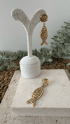 İthal Gold Renk Balık Küpe