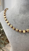 İthal Gold Renk Bordo Boncuk Kolye