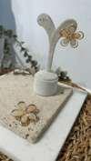 İthal Gold Renk Çiçek Küpe