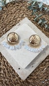 İthal Gold Renk İncili Küpe