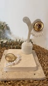 İthal Gold Renk İncili Küpe