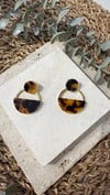 İthal Gold Renk Leopar Taşlı Küpe