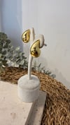 İthal Gold Renk Minimal Küpe