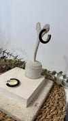 İthal Gold Renk Siyak Taşlı Halka Küpe