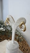 İthal Gold Renk Taşlı Küpe