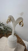 İthal Gold Renk Taşlı Küpe