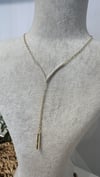 İthal Gold Renk Taşlı Y Kolye 45+7cm