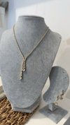 İthal Zirkon Taşlı Kolye Küpe Set