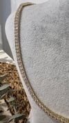 İthal Zirkon Taşlı Premium Su Yolu Gold Renk Kolye 45cm