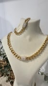 Xuping Özel Seri Gold Renk 14k Kolye Bileklik Set