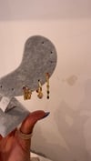 Zirkon Üçlü Gold Renk Küpe