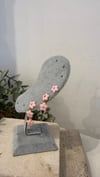 Zirkon Üçlü Gold Renk Pembe Çiçek Küpe