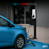 Volti Home 22 kW Elektrikli Araç AC Şarj İstasyonu (Düz Kablolu, 380 V)