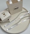 Dökülen Cam İncili Yüzük Kurdelesi (1cm en) Model 5
