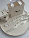 Dökülen Cam İncili Yüzük Kurdelesi (2cm en) Model 8