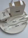 Dökülen Cam İncili Yüzük Kurdelesi (2cm en) Model 1