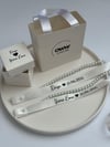 Dökülen Cam İncili Yüzük Kurdelesi (2cm en) Model 17