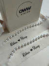 Dökülmeyen İncili Şifon Yüzük Kurdelesi (2cm en) Model 5