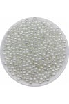 Eymen Hobi 50 gram - 6 Mm BEYAZ Renk DELİKLİ İnci Boncuk, Plastik İnci Boncuk Takı Malzemeleri (250-300 adet)