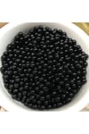 Eymen Hobi 25 gram - 4 Mm SİYAH Renk DELİKLİ İnci Boncuk, Plastik İnci Boncuk Takı Malzemeleri (500-600 adet)