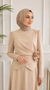 Elif Gül Detaylı Tesettür Abiye Elbise