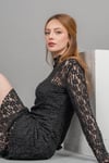 BIANCA KISA DANTELLİ ELBİSE